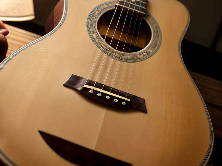 Arco correcto de los dedos sobre el mástil al practicar acordes de guitarra para principiantes