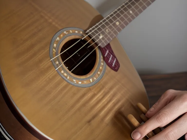 Cuerdas de acero de una guitarra acústica mostrando la tensión y el grosor del metal.